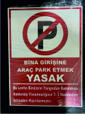 BİNA GİRİŞİ PARK YASAK